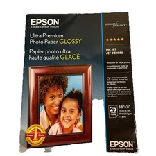 Epson Ultra Premium Glossy Photo Paper 8.5"x11" Glossy, 25 sheets, New Open Box