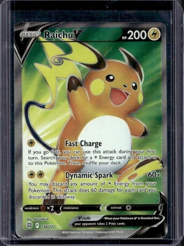 2022 Pokemon SWSH Brilliant Stars Raichu V #158/172