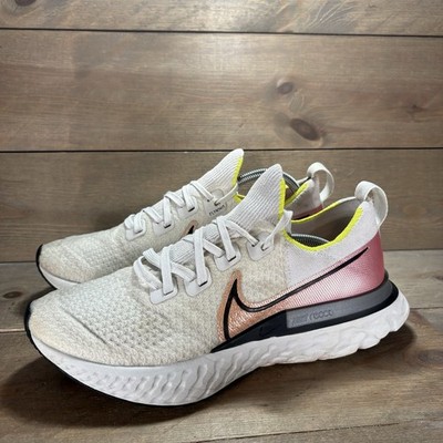 nike react infinity run mens size 10.5 shoes white athletic running sneakers