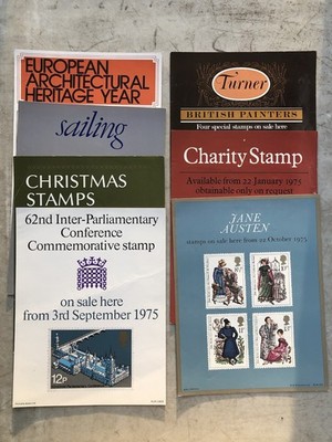 Post Werbung Plakat Karten 1975 Sammlung 7 Stück
