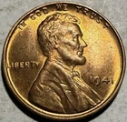 1941 P Lincoln Wheat Cent - BU RD - T495