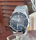 Vintage 1980s Mens Timex Marlin “Red Dot” Diver Sport Mechanical Wristwatch 38mm