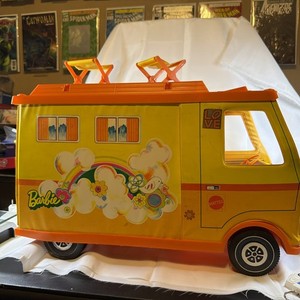 CAMPING CAR COUNTRY camper barbie Mattel boite et accessoires 1971 EUR