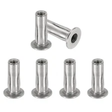 6 Pcs M6 Multi-Grip Rivet Nuts Carbon Steel Plus Nuts