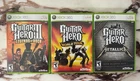 Guitar Hero III, Guitar Hero World Tour, Guitar Hero Metallica Xbox 360 Lot CIB