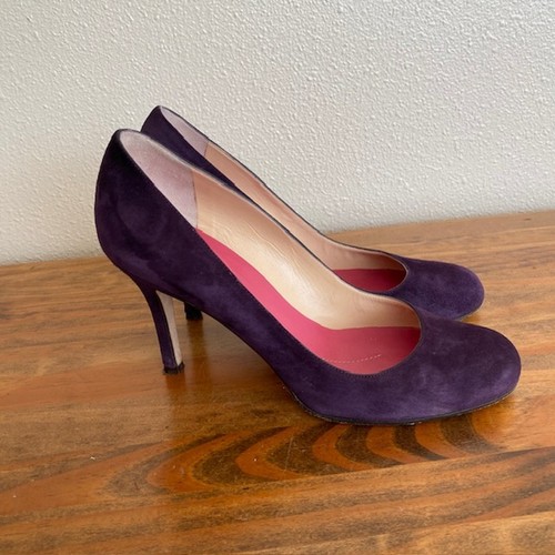 Tacchi Kate Spade Karolina in camoscio prugna - taglia 7 - Foto 2 di 12
