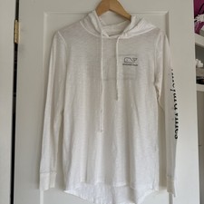 Vineyard Vines Girls Small Cream Long Sleeve Hoodie