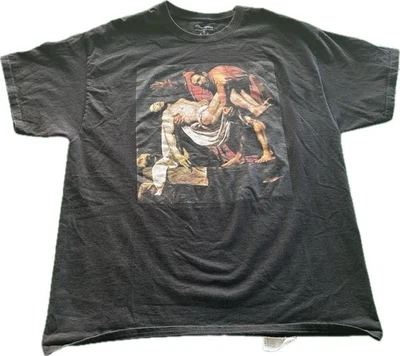 Camiseta Champion Religion Para Hombre XL Caravaggio Entierro de Cristo Rara - Imagen 1 de 4