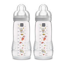 Easy Active Baby Bottles 11Oz, Fast Flow Skinsoft Silicone Nipple with Wide Neck
