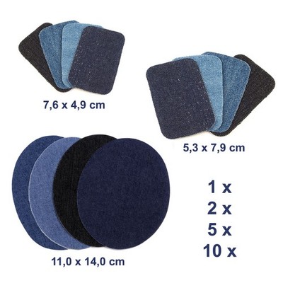 Jeansflicken zum Aufbügeln Bügelflicken Jeans 1St - 10St  Patches 100% Baumwolle