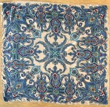 Lillian Vernon Hand Rolled/Hand Printed Silk Scarf-Paisley Design-100% Silk-30"