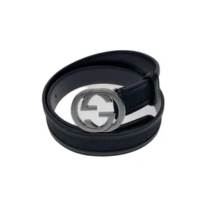 Ceinture Gucci/cuir/noir/plat/femme S/11487