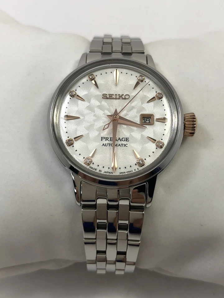 Reloj Seiko Presage Cocktail Time Diamante Automático Acero Damas SRE009 G2U Foto 2 de 4