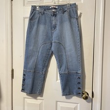 Y2K Adolfo Denim Capris Women s Size 10 Light...