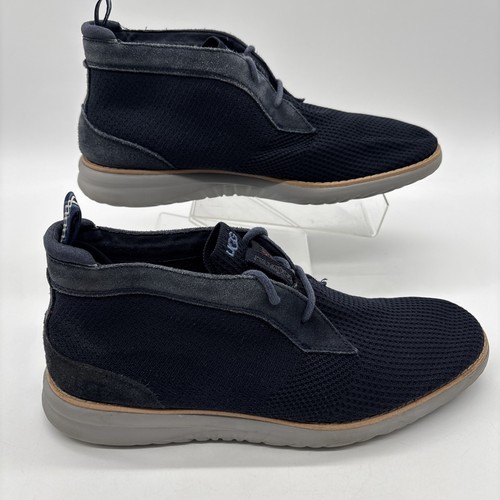 UGG Blue Gray Lace Up Hyperweave Union Chukka Ankle Boots Mens Size 9.5
