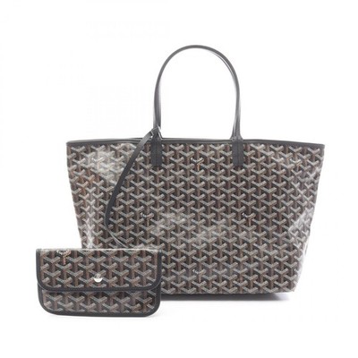 GOYARD Saint Louis PM Tote Schultertasche ADM120231 Canvas Leder Schwarz Gebr...