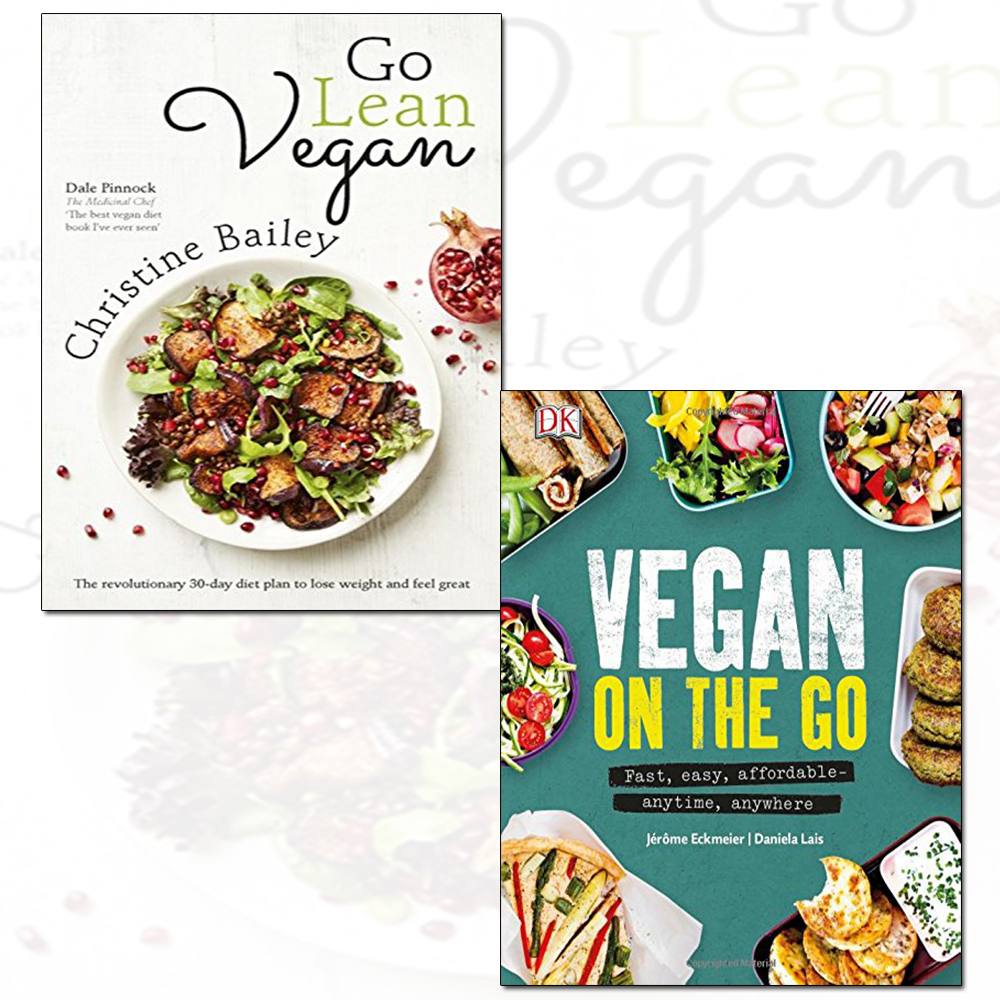 Vegan on the Go Cookbook Go Lean Vegan Revolutionary 2 Books Collection Set NEW