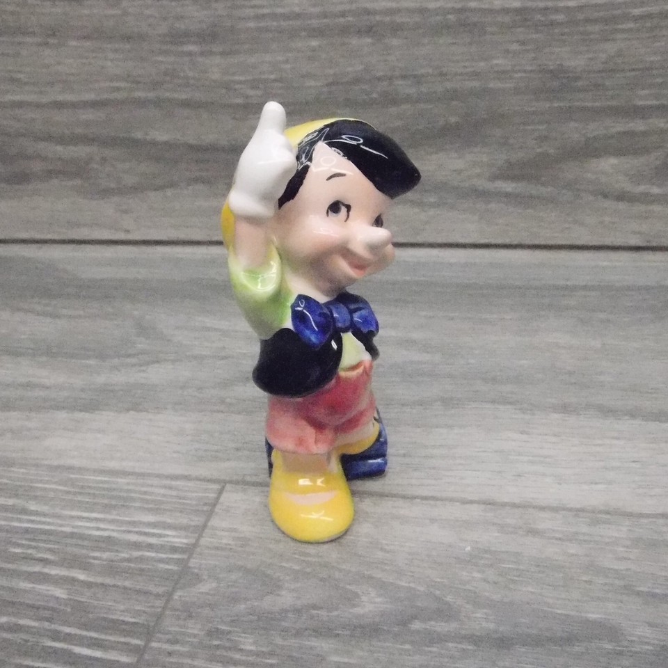 Vintage Disney Pinocchio Porcelain Figurines Japan Ceramic Pottery