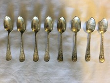 Commemorative silver spoons from the 1892/93 Chicago’s world fair lot of 8