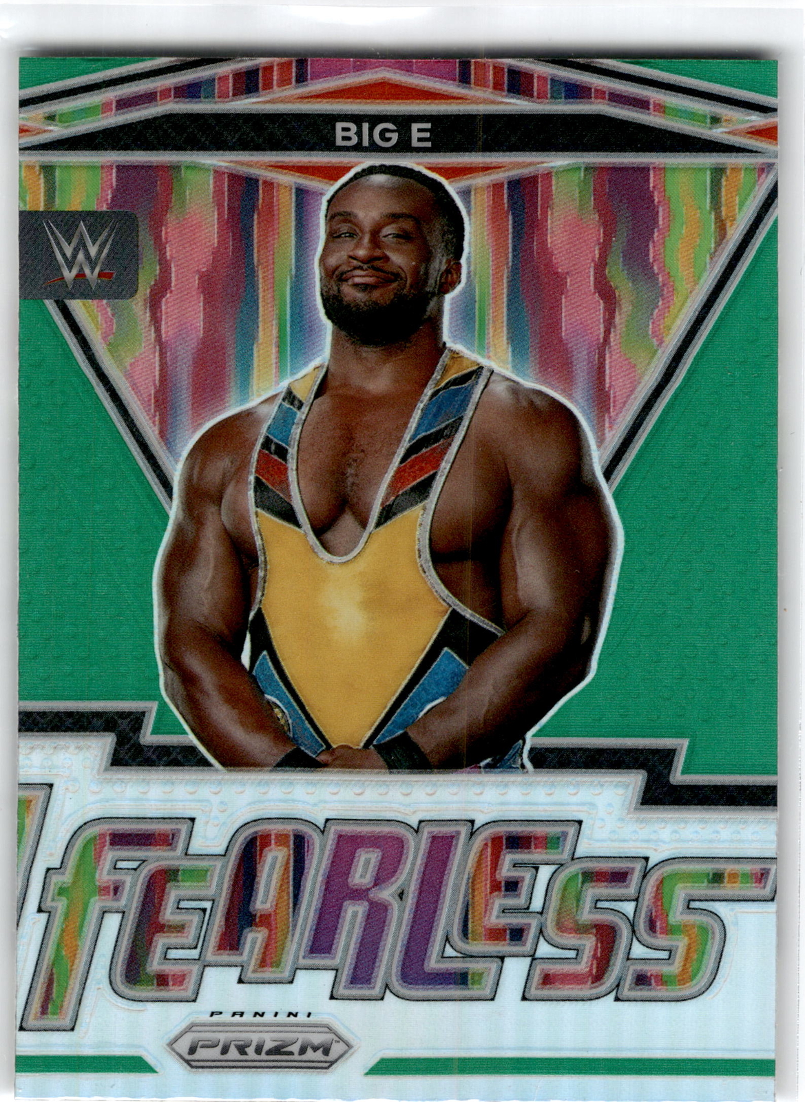 2022 Panini Prizm WWE #1 Big E Fearless Green