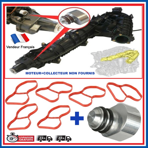 Bouchon + Dichtungen AnsaugkrüMmer FüR Bmw 6 Zylinder Diesel N57D30B N57-image