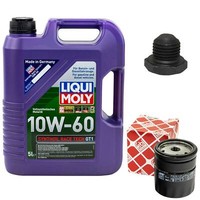 MotoröL Set 10W-60 5 Liter + ÖLfilter + Schraube FüR Opel Kadett Corsa Vauxhall