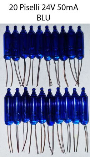 Ricambi Piselli Pisellini 24V 20 pezzi BLU lampade sostitutive Natale - Foto 1 di 5