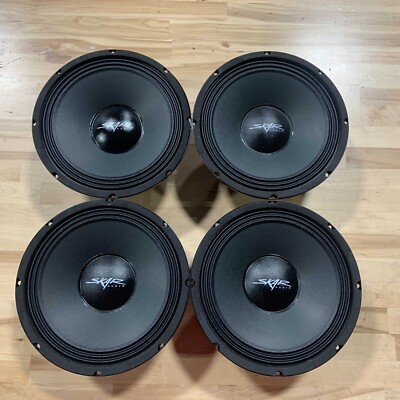 (4) USED SKAR AUDIO FSX10-4 10'' 400 WATT MAX POWER 4 OHM MID-RANGE SPEAKERS - 4