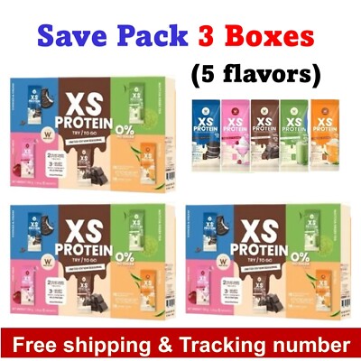 3 X Wink White XS Protein Box Set 5 Flavor Dietary Supplement