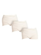 New Pack Of 3 Womens Ladies Plain Underwear High Waist Stretch Boxer Shorts Lot