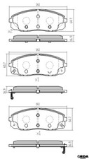 RDA GP MAX FRONT BRAKE PADS FOR KIA CARNIVAL YP 2.2TD 3.3L 2/2015 ONWARD-RDB2423
