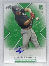 2021 LEAF PERFECT GAME GREEN ZACHARY SHOWALTER PAPER RC AUTO # 10/10