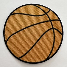 Basketball Iron On Patch 4 Inch Embroidered Sports Design