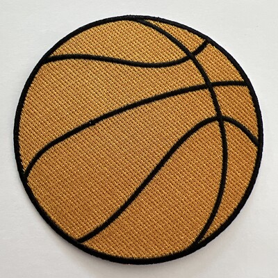 Basketball Patch 4 Inch Iron On Embroidered Sports Ball Jacket Backpack