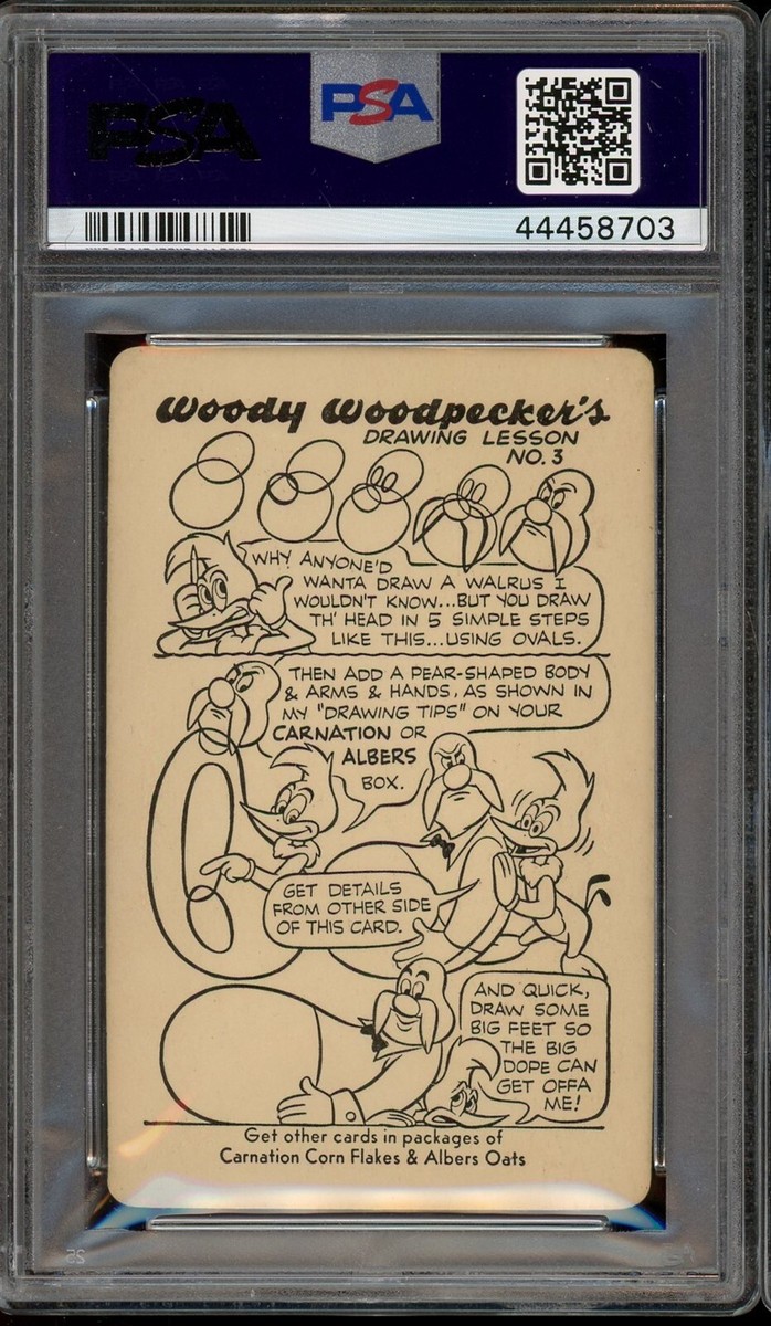 1953 Woody Woodpecker Drawing Lessons #3 Wally Walrus PSA 7 | eBay