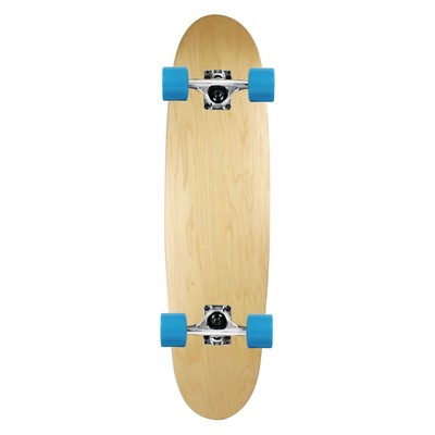 Moose Complete Skateboard – 8.25" Natural Deck – Black Trucks – White Wheels – D067 – Adults