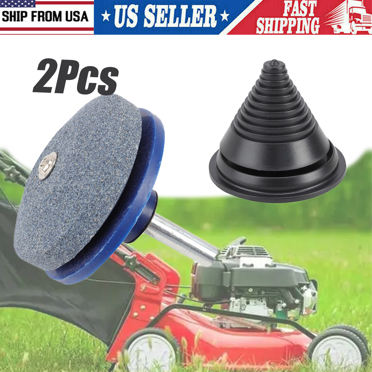 Lawn Mower Blade Balancer Sharpener Set For Lawn Mower Tractor Garden Tools