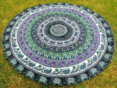 Indische runde Mandala Hippie Wandhängend Strand Werfen Yoga Matte Boho Wandteppiche - Bild 75 von 94