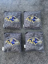 Set Of 8 Baltimore Ravens Cornhole Bags Quality NFL LOGO