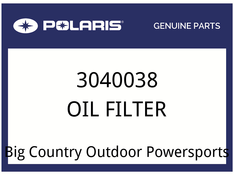 Polaris OEM Part 3040038 OIL FILTER