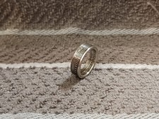 Massachusetts Handcrafted 90 Silver 2000 Washington Quarters coin ring size 7