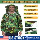 Camouflage Beekeeping Jacket Veil Bee Keeping Suit Hat Smock Protect Equipment