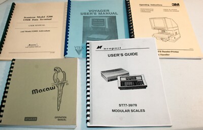 5 Misc. Camera & AV Equipment Users, Owner's & Operators Manual Copies