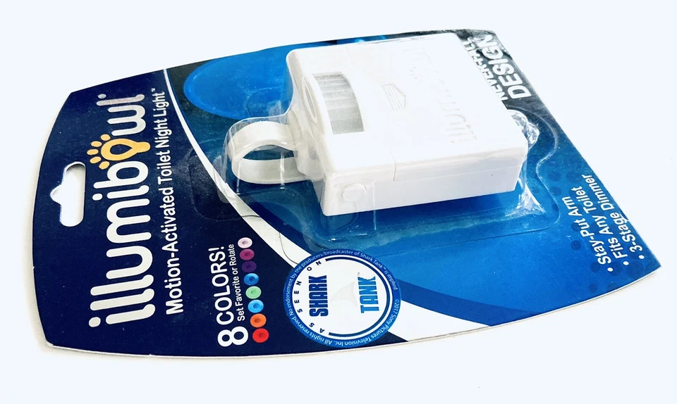 Sensor de movimiento de luz nocturna LED para baño cualquier asiento de inodoro tanque de tiburones atenuador de 8 colores Foto 3 de 3