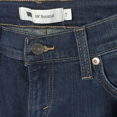 Levi's 524 Too Super Low Bootcut Jeans, size 7 Short / 26 Inseam