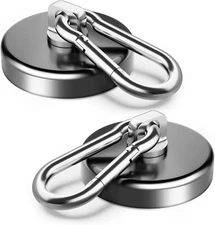 170LBS Heavy Duty Magnet with Carabiner Hook, Strong Magnetic Hooks for Hanging
