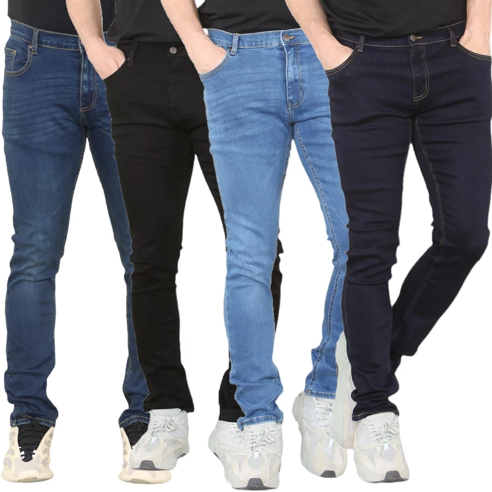 MYT Mens Skinny Fit Jeans Soft Stretch Casual Work Denim Pants Trousers