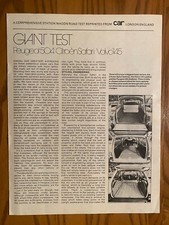 Peugeot 504 wagon géant essai routier décembre 1972 - voiture UK - CITROEN DS, VOLVO 145