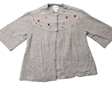 VINTAGE Breckenridge Cardigan Adult Small Light Brown Fall Autumn Grandma 90s