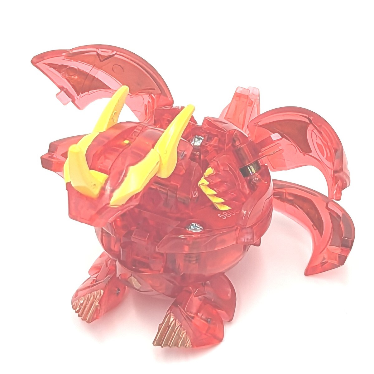 Bakugan Pyrus Translucent Cross Dragonoid w/ Original Box & DS